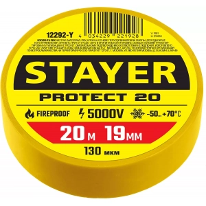 Изолента ПВХ на карточке Protect-20 STAYER 12292-Y