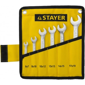 Набор ключей гаечных рожковых STAYER 27035-H6