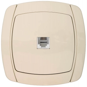 Одинарная телефонная розетка СВЕТОЗАР CITY LIGHT LIGHT SV-54217-B